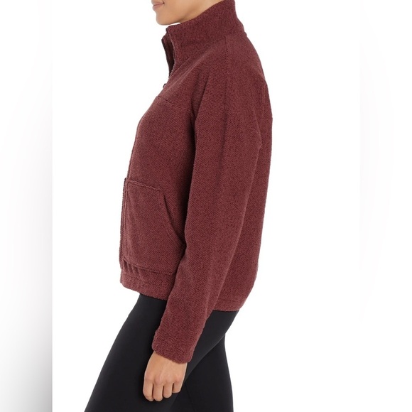 Marika Mel Fleece Jacket, Heather Zinfandel, size L, NWT - Picture 3 of 5